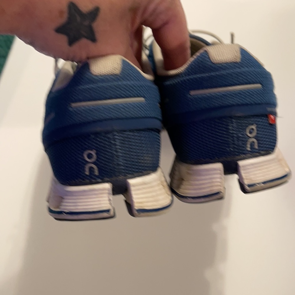 On Running Blue White Athletic Shoes - Picture 4 of 7